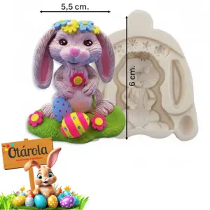 3D Easter bunny rabbit egg silicone mould