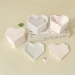 heart shape storage box with lid silicone mould (large size )