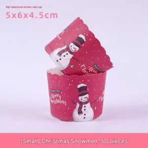 50 Pcs Small Snowman Christmas Cupcake Liners