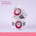 50 Pcs Small Santa Christmas Cupcake Liners