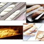 2 Gutter Perforated Baguette Baking Pan
