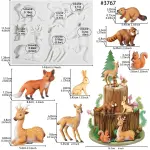 Woodland animal silicone mould
