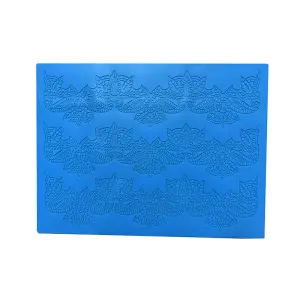 3 line large leaf Lace Silicone Cake Fondant Border Mould