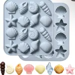 16 Cavity sea shell theme silicone mould