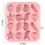 16 Cavity sea shell theme silicone mould