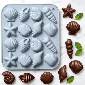 16 Cavity sea shell theme silicone mould