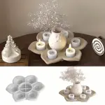 Mandala Floral candle holder silicone mould