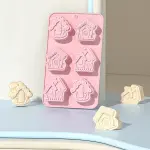 6 Cavity Christmas gingerbread house silicone mould for chocolate resins etc