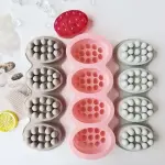 SILICONE SOAP MOLDS – 4 CAVITIES MASSAGE BAR ELLIPSE MOLD