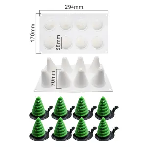 8 Cavity Christmas tree silicone mould
