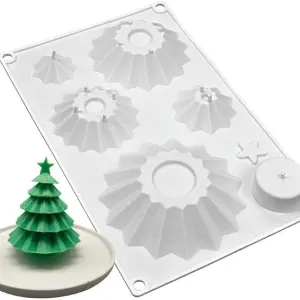 7 Cavity Christmas tree layer silicone mould