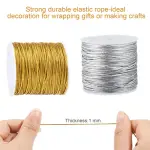 25 meters Elastic Rope thread for packing (silver)