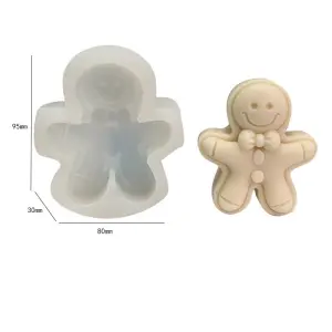3D Christmas gingerbread Man silicone mould for chocolate resins etc