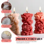 Rose shaped pillar candle silicone mould