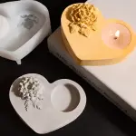 heart shape candle holder silicone mould