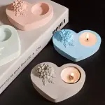 heart shape candle holder silicone mould