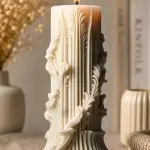 Cylinder Pillar candle silicone mould style G