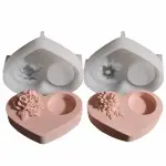 heart shape candle holder silicone mould