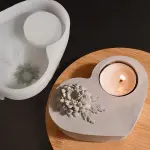 heart shape candle holder silicone mould