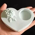 heart shape candle holder silicone mould