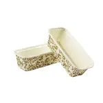Bake and Serve Printed Plum Cake, Loaf Cake Mould (Set of 10 Pieces) white