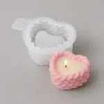 heart twine twist shape candle holder silicone mould