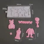 Large Baby Rattle Clothes baby shower theme silicone mould