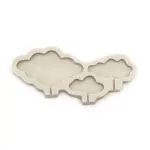 3 cavity cloud popscile silicone mould