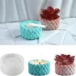 3D knot twine twist shape candle holder silicone mould