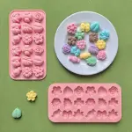 18 CAVITY FLOWERS, LEAVES, CANDY BOWS SILICONE MOuld