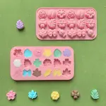 18 CAVITY FLOWERS, LEAVES, CANDY BOWS SILICONE MOuld
