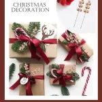 2 pcs golden ball stick Christmas theme topper/decoartion