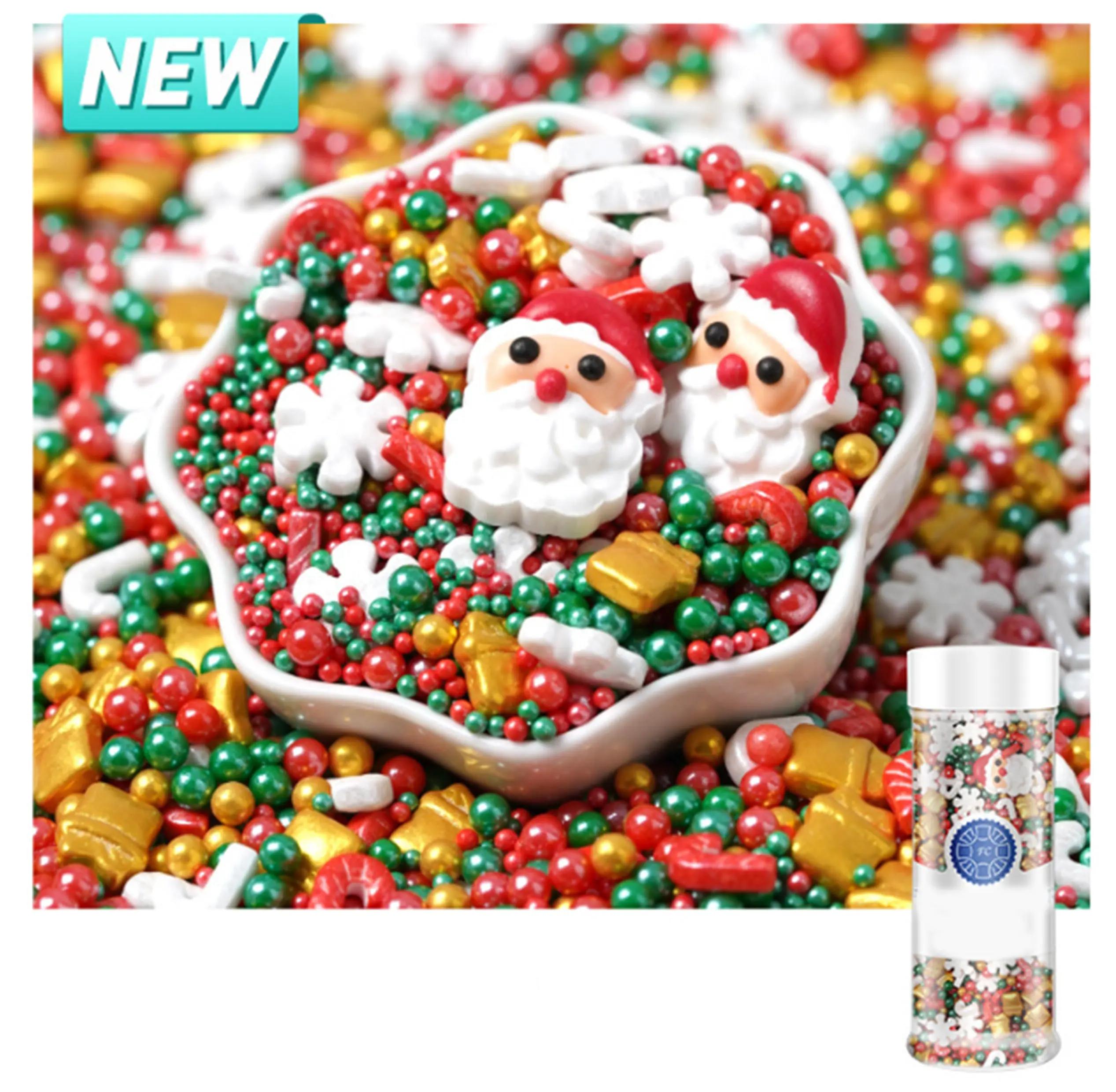Christmas Gift Snowflake theme Sprinklers 100gm