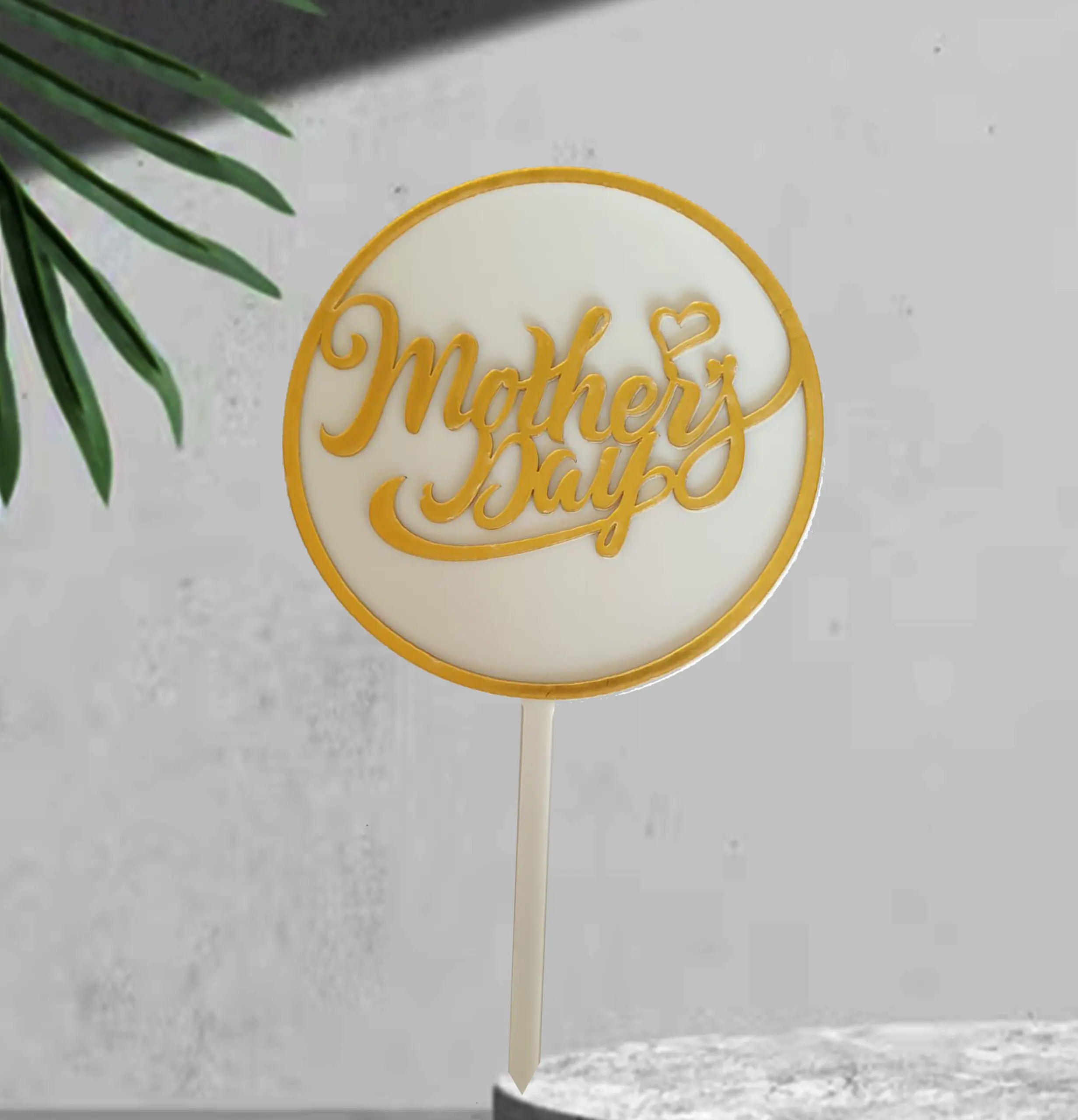 Double acrylic Mothers day cake topper