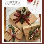2 pcs golden ball stick Christmas theme topper/decoartion