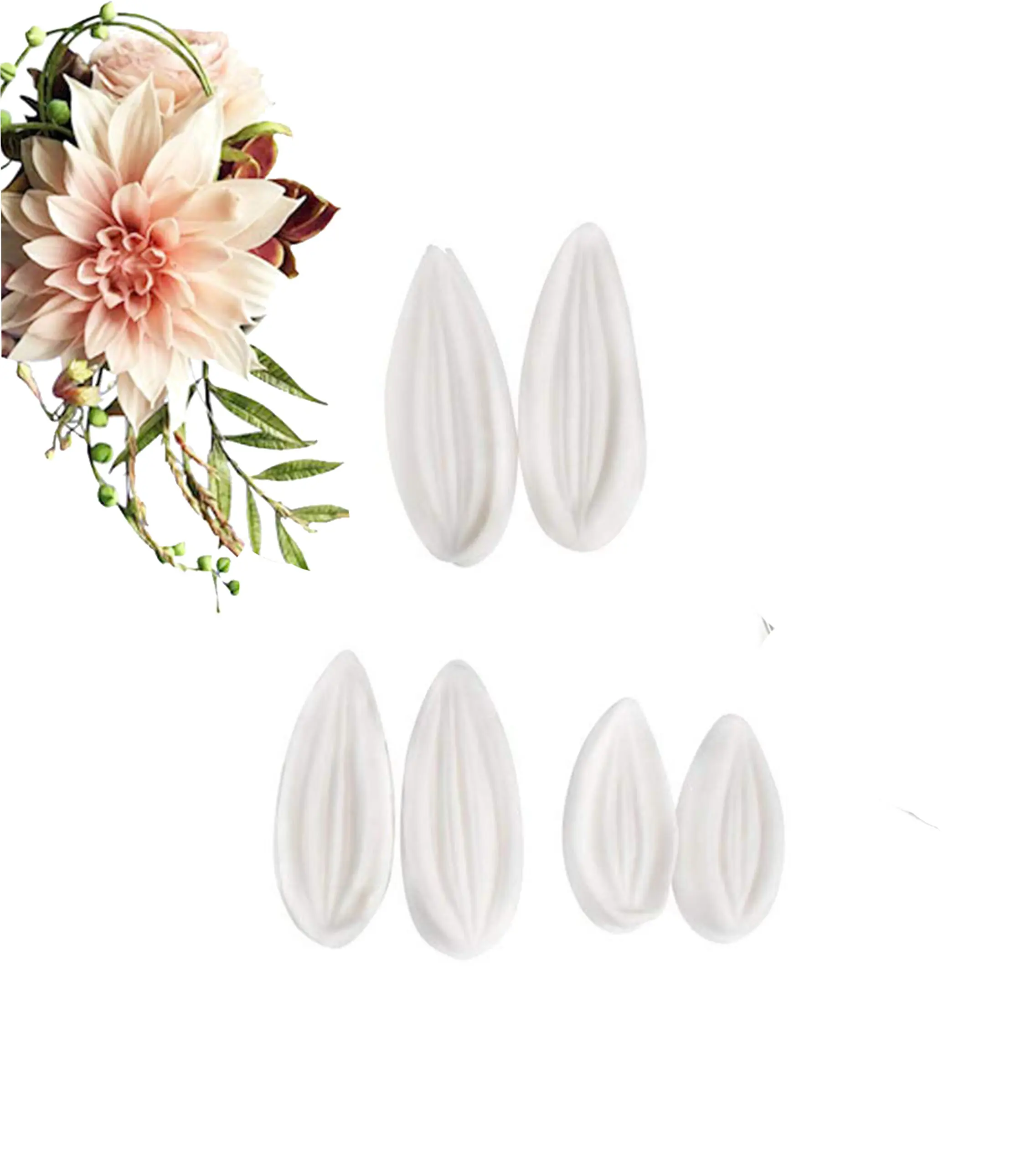 Dahlia Sugar Flower Veiner Moulds
