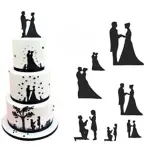 Wedding Couple Silhouette Cutter Set { Set Of 7 Piece }