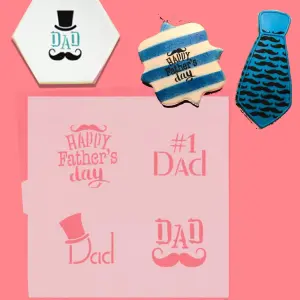 Fathers dad cake cookie Decoration Stencils