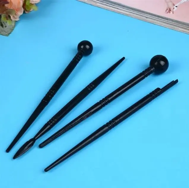 4pcs/set Baking Tools Useful Carving Pen Gadget Cake Decorating Tools Simple DIY Modeling Tools Flower Fondant Biscuit Cake Mold