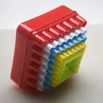 Set of 5 Square Double-sided: Straight and scalloped