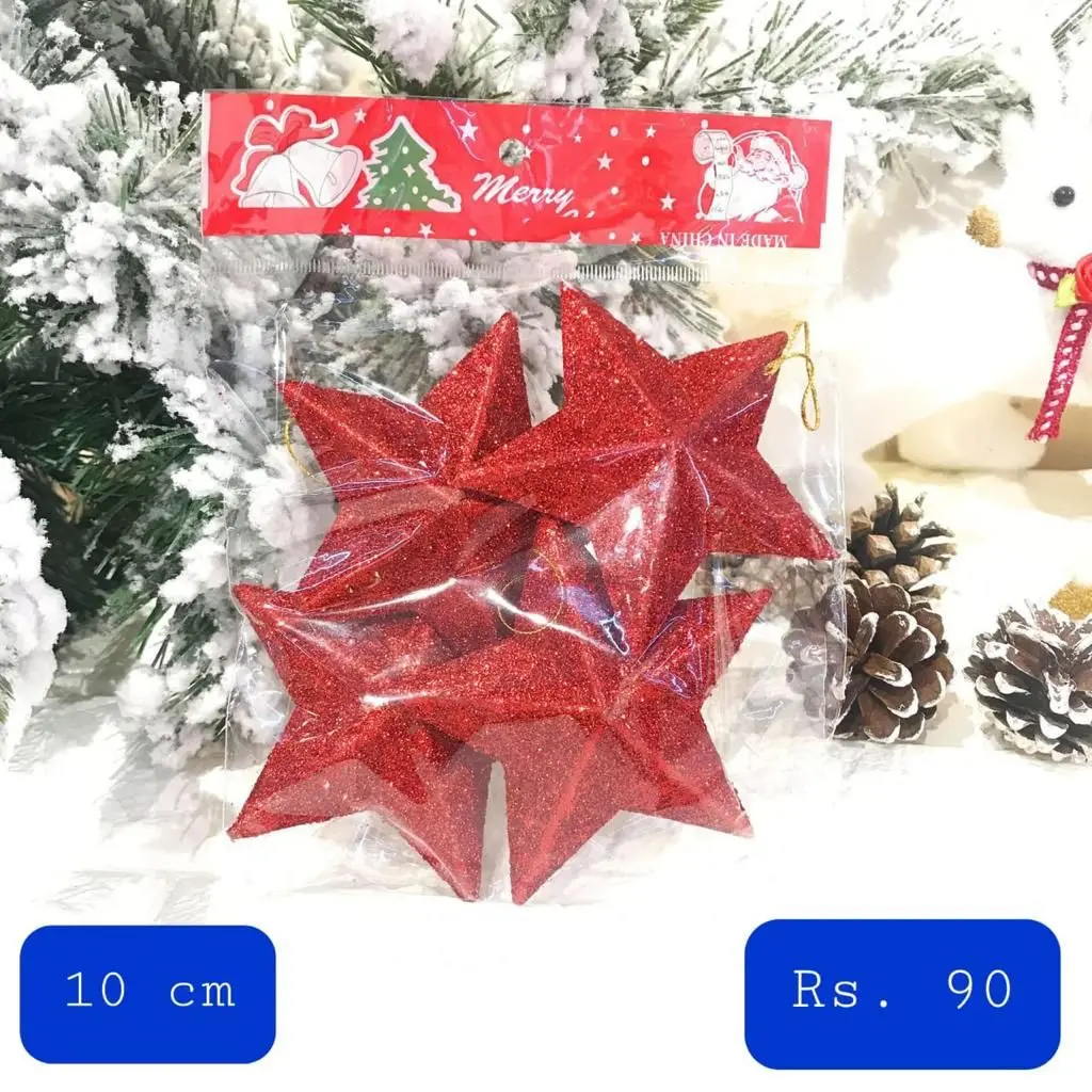 Sparkly Outside Inside Hanging Star Ornament