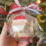 Clear round plastic small gift box size 10 cm