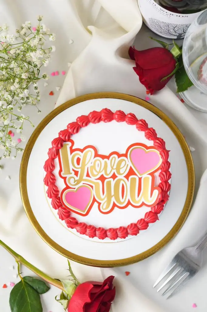 1 pcs I love you cake topper