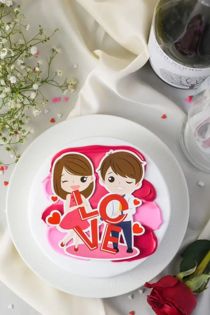 1 pcs love you couple cake topper