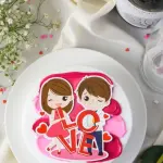 1 pcs love you couple cake topper