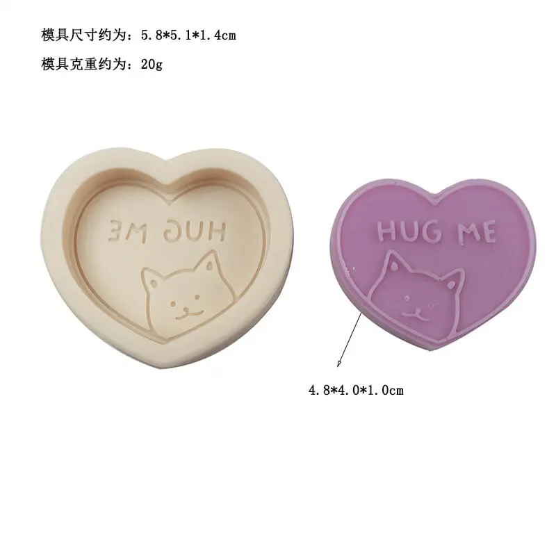 Hug me heart silicone mould