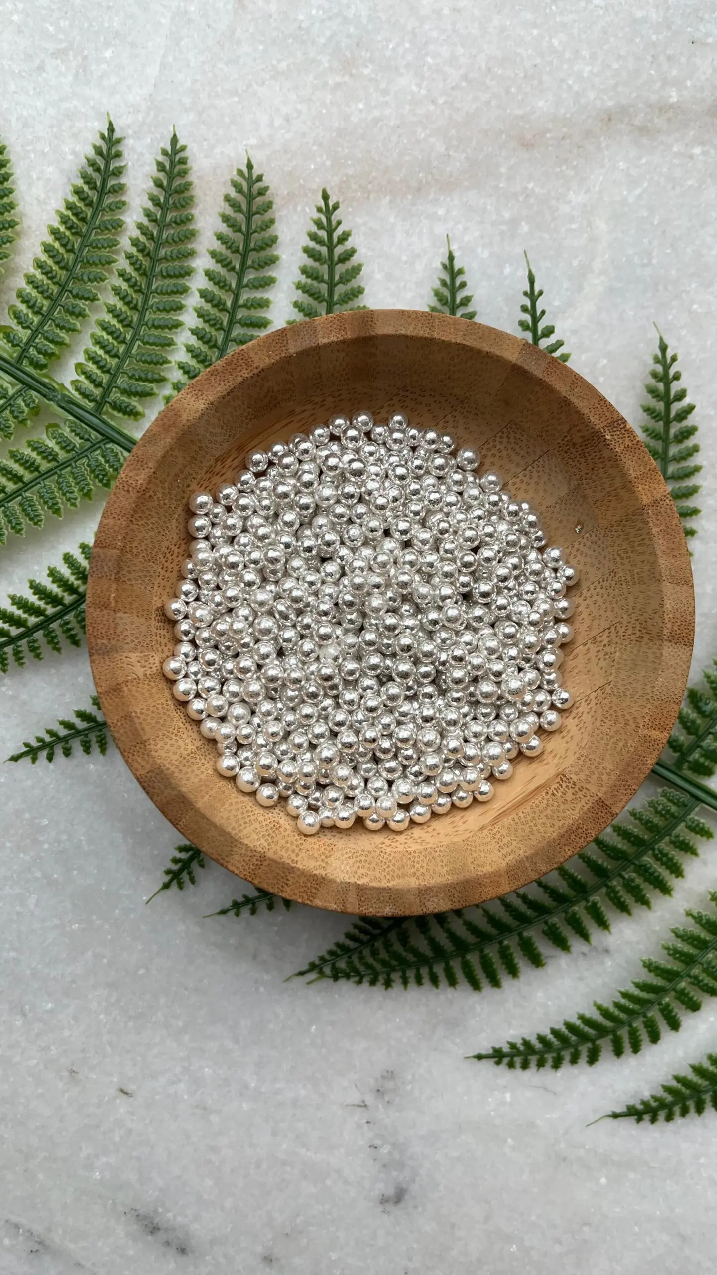 Silver Edible Pearl Sprinklers (2mm) 100gm