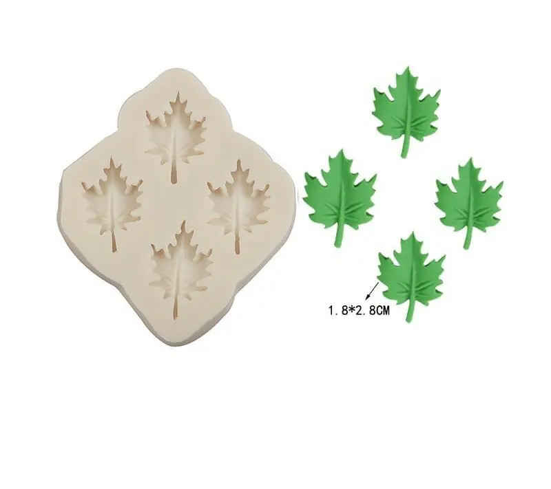 Maple Leaf 4 cavity Shape silicone fondant Mould