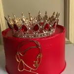 Crystal Rhinestone cake Crown topper for cake decoration