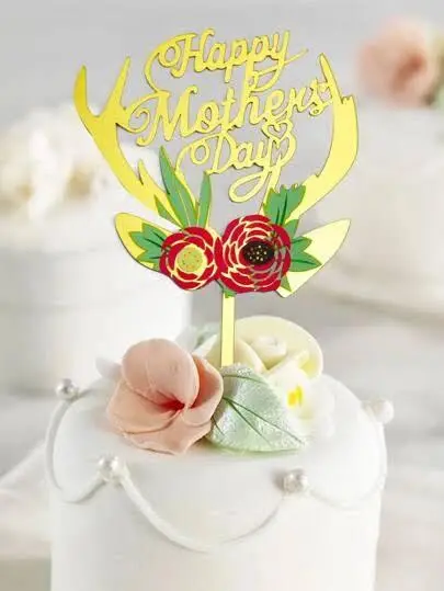 Happy mothers day printed acrylic cake topper